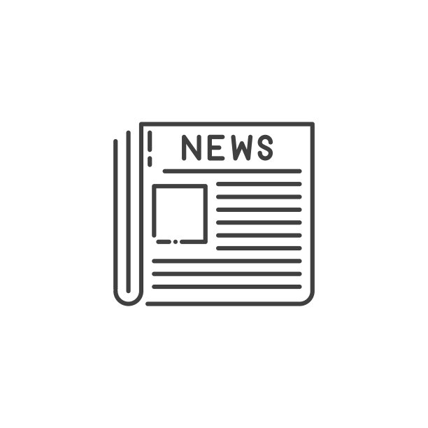 报纸细线条图标图片下载