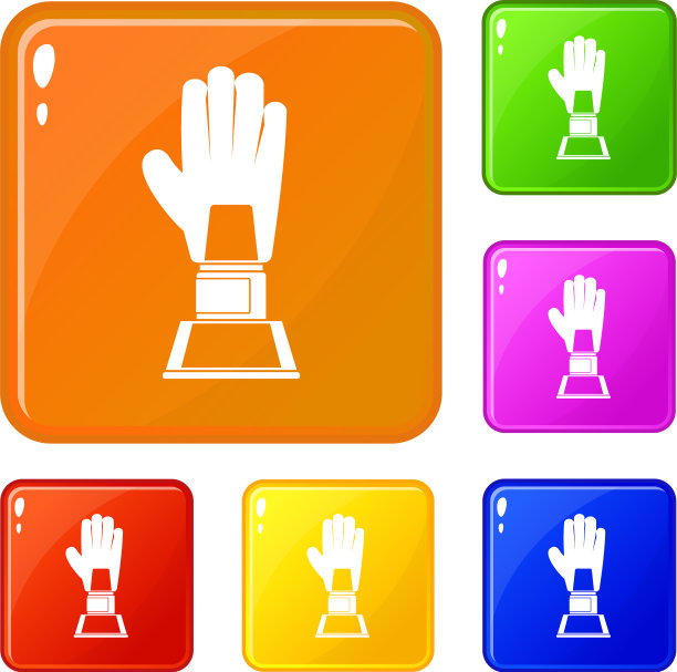 棒球手套奖图标设置颜色图片下载