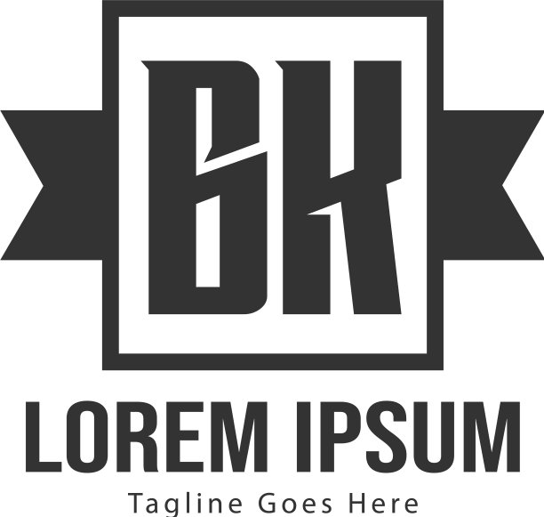 BK字母标志设计创意现代图片下载