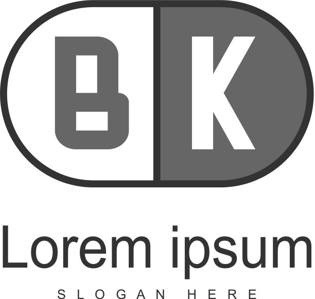 BK字母标志设计创意现代图片下载