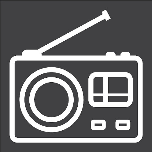 无线电线性图标通信和网站图片下载