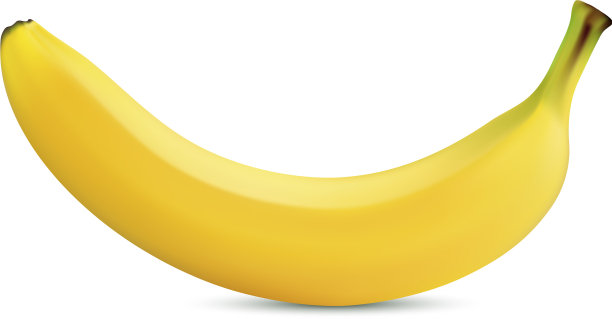在白色背景上孤立的香蕉图片下载
