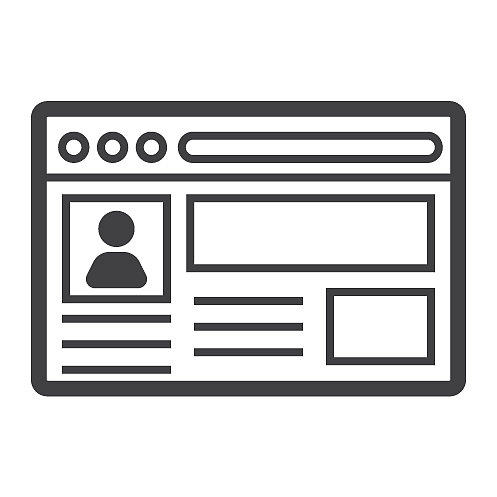 账户线条图标社交媒体和网站图片下载