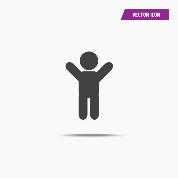 男子侧影举起双手示意图片下载