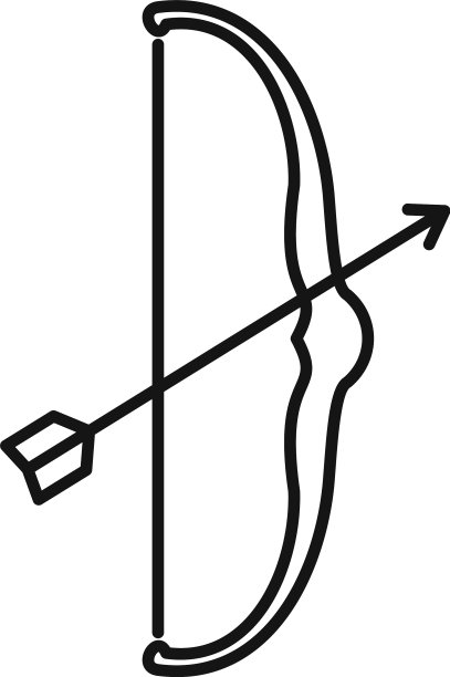 拱形弓图标轮廓风格图片下载