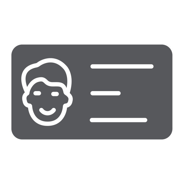 名片字形图标联系和身份标识图片下载