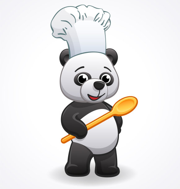 熊猫厨师厨师卡通人物图片下载