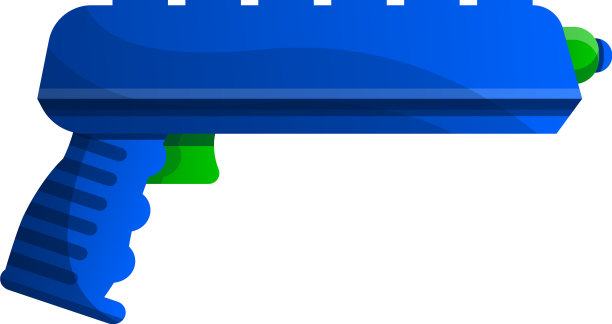 喷水手枪图标卡通风格图片下载