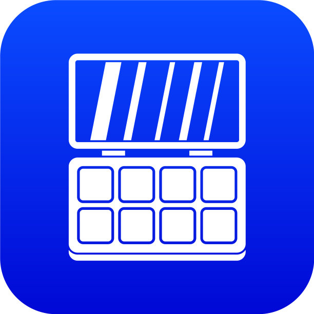 化妆调色板图标数字蓝色图片下载