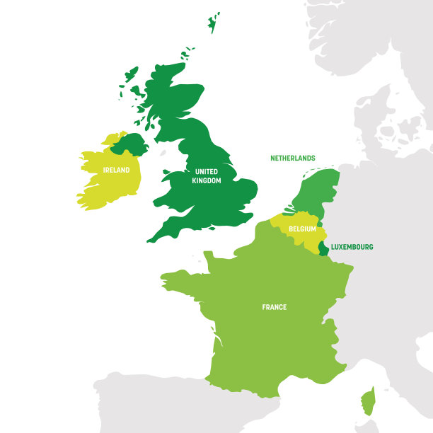 西欧地区绘制西方国家的地图图片下载