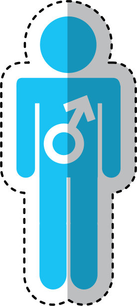 男性形象用符号孤立图标图片下载