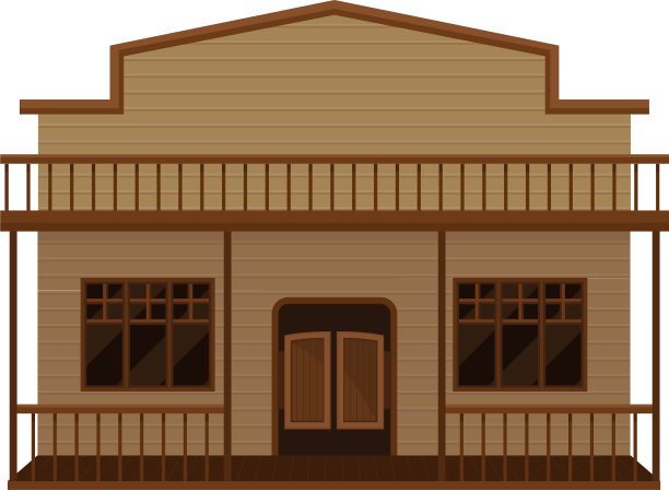 西屋，有摇摆门，门廊和图片下载