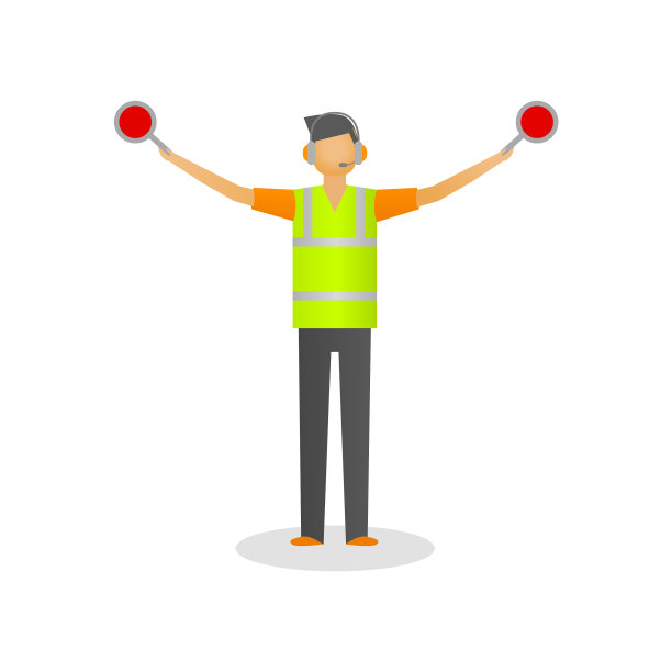 特殊工人在反光服装展示图片下载