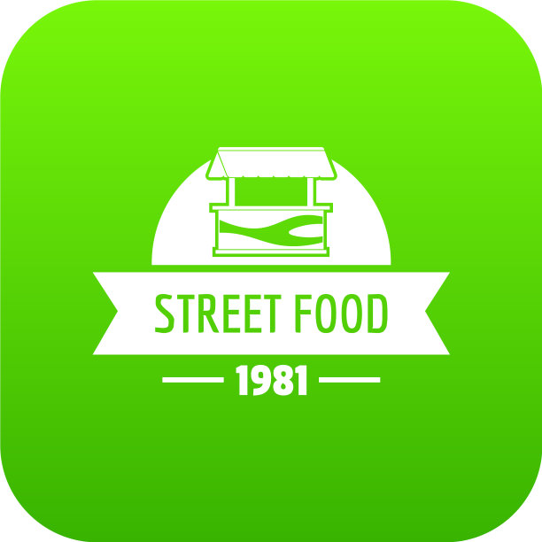 卖街头食品图标绿色图片下载