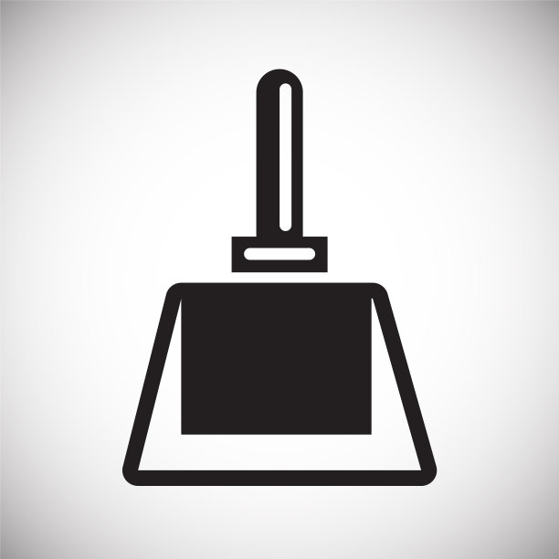 厕所刷图标上的白色背景图形图片下载