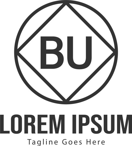 BU字母Logo设计：创意现代风格图片下载