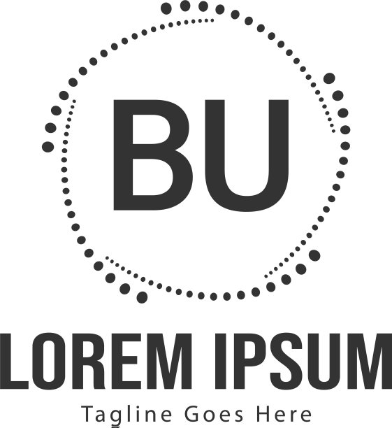 BU字母Logo设计：创意现代风格图片下载