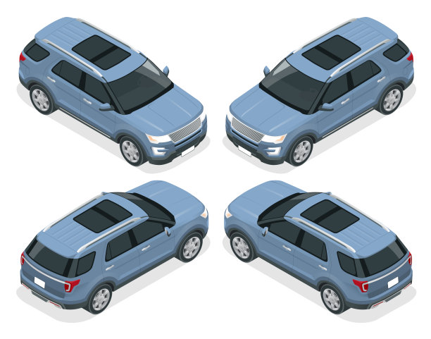 越野书写汽车现代贵宾运输平坦3d图片下载