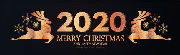 快乐2020年新年优雅金色假日标签图片下载