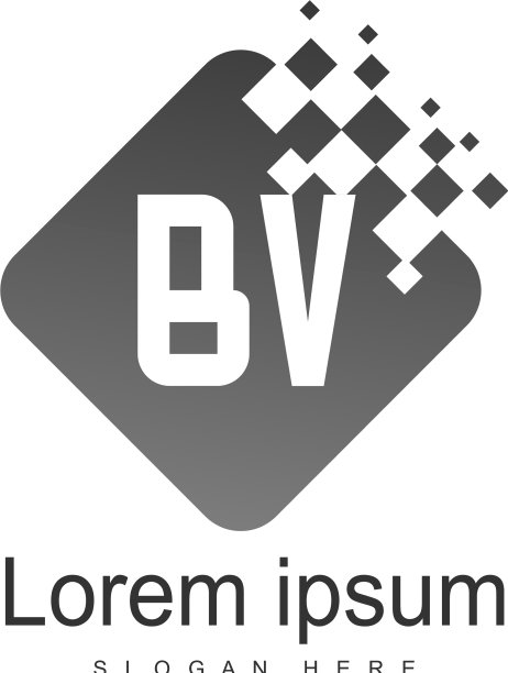 创意现代BV字母标志设计图片下载