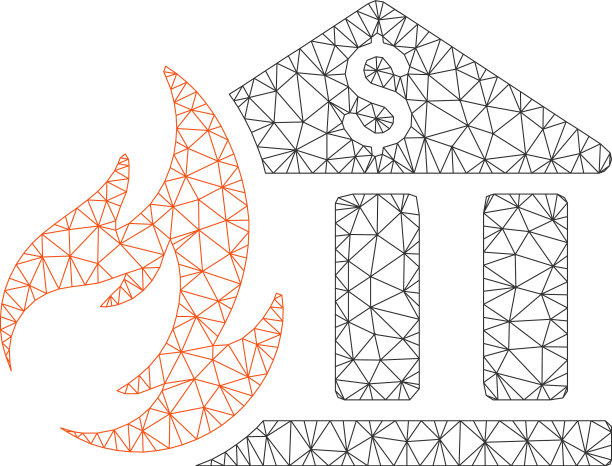 银行火灾网格骨架模型图片下载