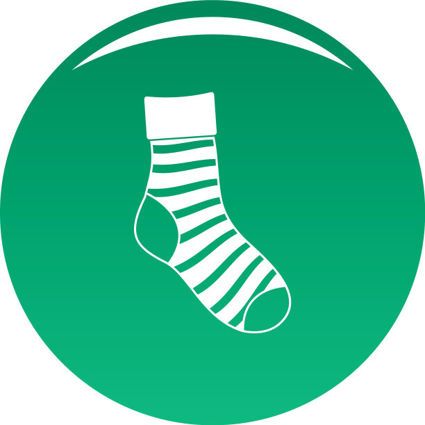 条纹袜子图标绿色图片下载