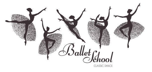芭蕾舞者的剪影奠定了舞蹈女孩的经典图片下载
