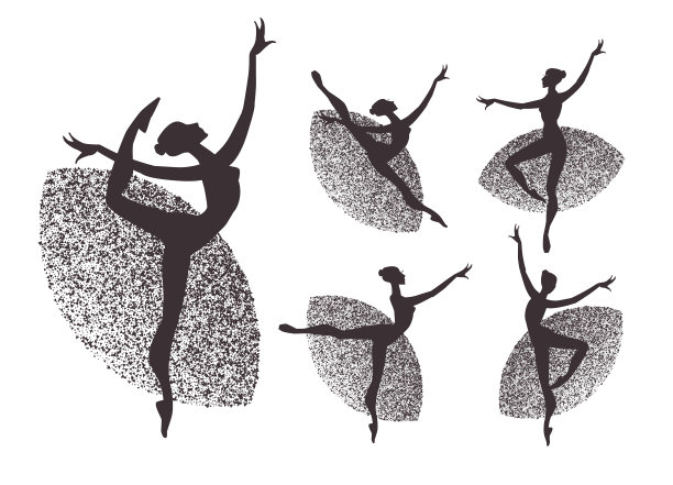 芭蕾舞者的剪影奠定了舞蹈女孩的经典图片下载