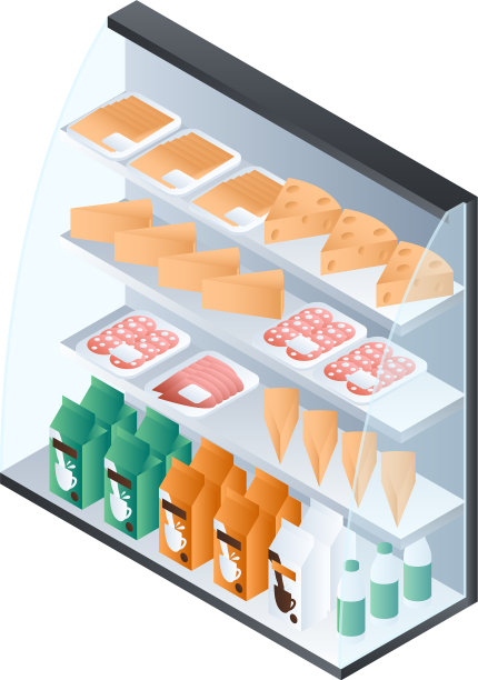 冰箱货架产品图标等距样式图片下载