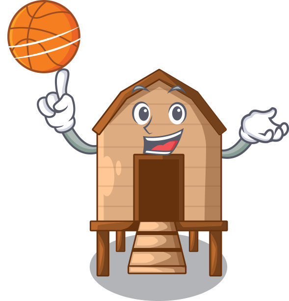 用篮球卡通鸡的鸡笼形状图片下载