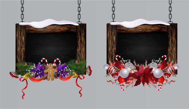 木制圣诞板图片下载