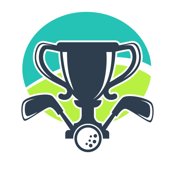 高尔夫球俱乐部或锦标赛奖杯图标图片下载