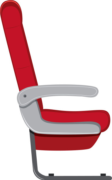 一个孤立的飞机座位图片下载