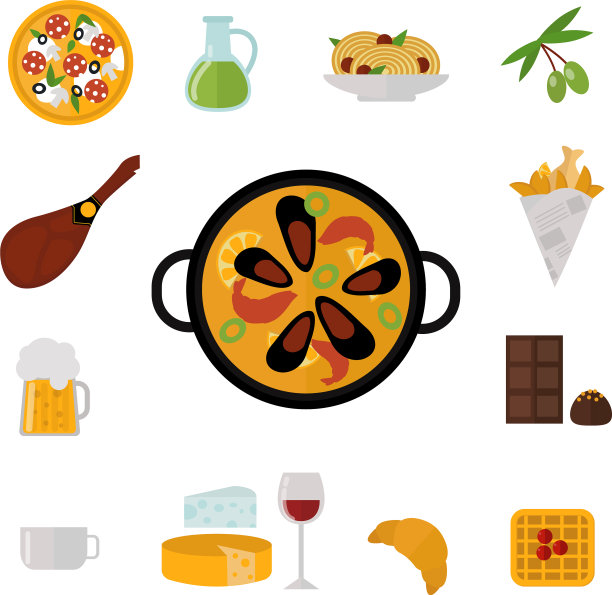 欧洲美食美食晚餐美食展示图片下载