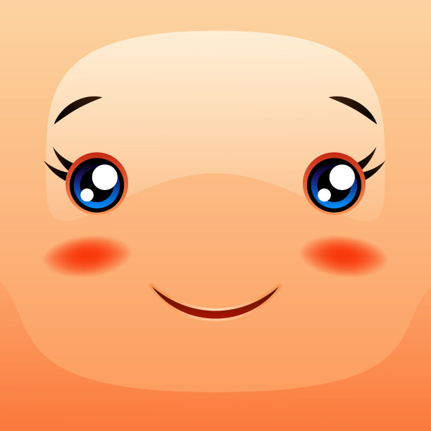 可爱的脸，滑稽的微笑嘴图片下载