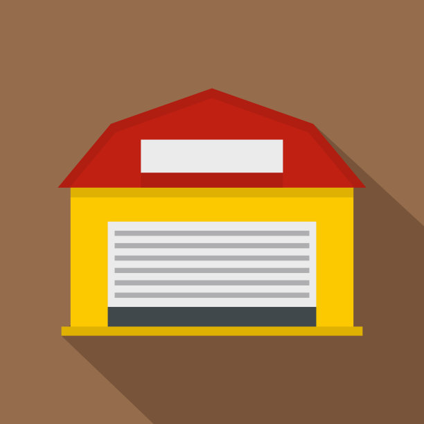 机库图标平面风格图片下载