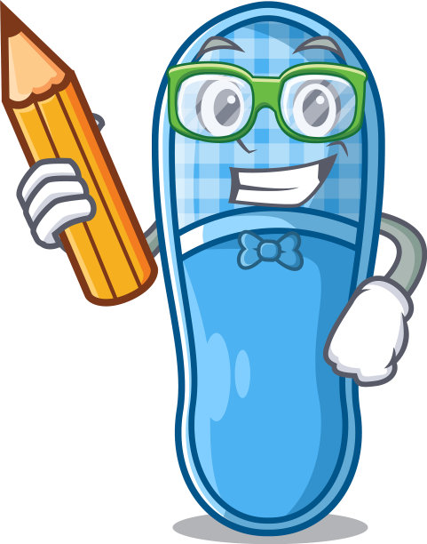 学生拖鞋睡觉隔离吉祥物图片下载