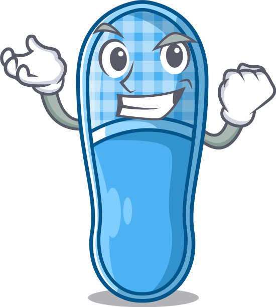 成功的拖鞋为睡眠隔离吉祥物图片下载
