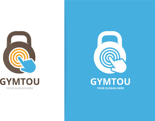 运动和点击标志结合健身房和图片下载