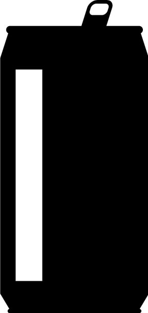 饮料罐图标孤立的白色背景图片下载