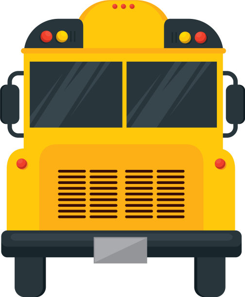 校车交通孤立图标图片下载