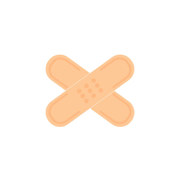 医用石膏图标填充平坦标志移动图片下载