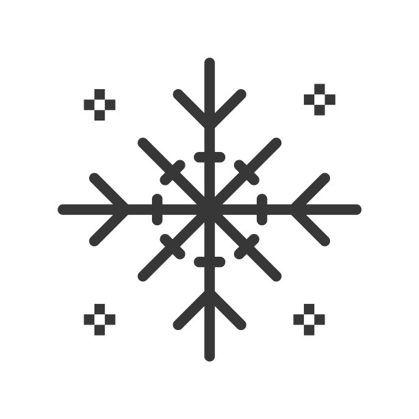 圣诞雪花实体风格图标图片下载