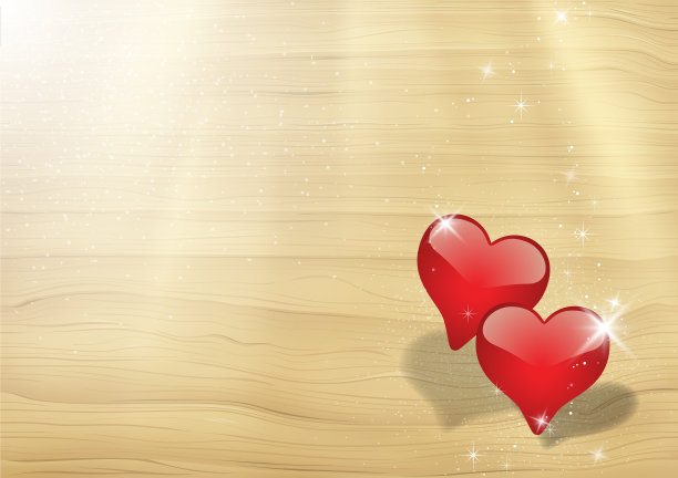 两颗心的情人节卡片图片下载