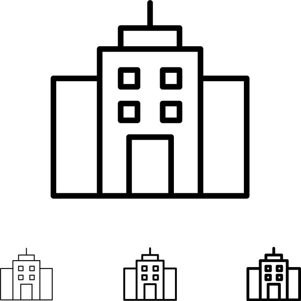 建筑用户办公界面粗细分明图片下载