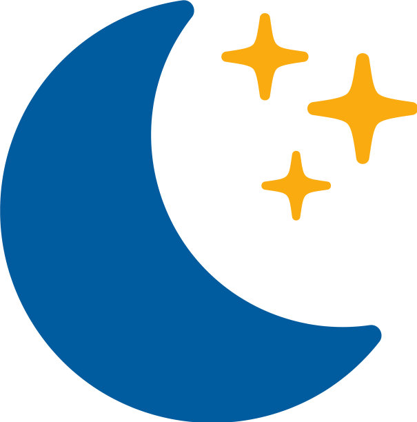 夜晚天气和季节标志图标设计图片下载