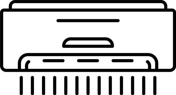 房间空调图标轮廓风格图片下载