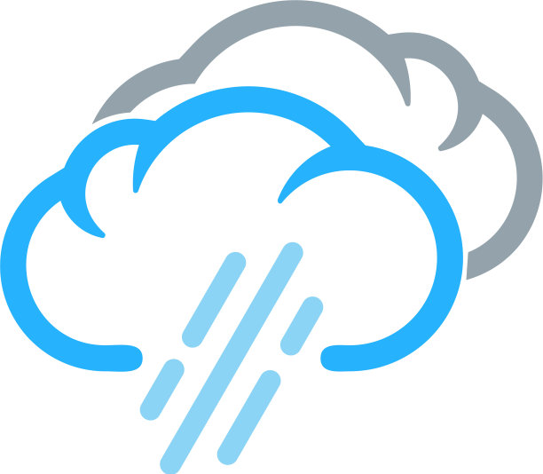 雨天气和季节标志图标设计图片下载