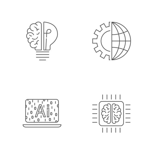 人工智能物联网高科技数字技术图标合集图片下载