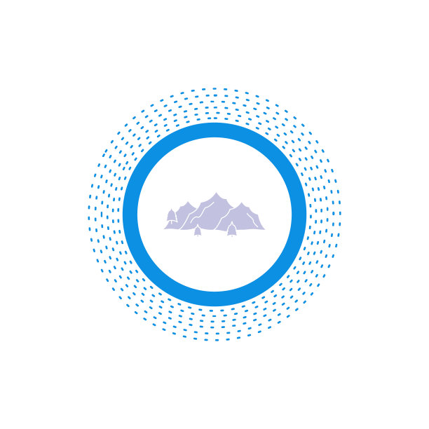 山景观山自然树字形图标图片下载